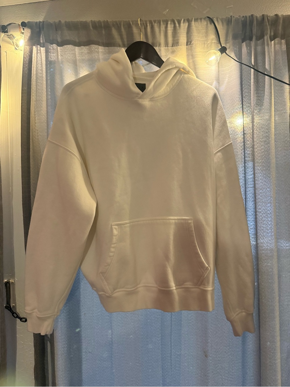 Abercrombie & Fitch Cream Men's Hoodie Sweatshirt Med